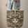 Calico Cat Yellow Eyes Ornate Swirls Deep Burgundy Olive Green - Everyday Cat Lover Gift Quilted Tote Bag - 6