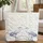 Toile de Jouy Crane Birds Willow Botanical Vines Small Birds - Everyday Tote Gift for Bird Lovers Quilted Tote Bag - 1