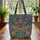 Personalized Ornate Butterfly Flowers Laurel Sprig - Home Decor Gift for Women Quilted Tote Bag - 3