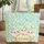 Fluffy Sheep Wildflower Meadow Personalized Floral Wreath Gift for Animal Lovers Quilted Tote Bag - 1