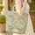 Lush Chinoiserie Peacocks Indian Garden Scene - Wildlife Lover Gift Quilted Tote Bag - 4