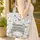 Ornate Vintage Books Blue Rose Floral Wreath - Gift for Readers Quilted Tote Bag - 4