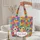 Three Cartoon Horses Heart Nameplate - Everyday Tote Gift for Horse Lover Quilted Tote Bag - 5