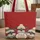 Miniature Schnauzer Dogs Winter Hat Snowflakes - Holiday Season Pet Owner Gift Quilted Tote Bag - 1