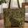 Black Cat Golden Botanical Flourish Scrolls - Everyday Use Cat Lover Gift Quilted Tote Bag - 1
