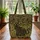 Black Cat Golden Botanical Flourish Scrolls - Everyday Use Cat Lover Gift Quilted Tote Bag - 3