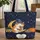 Wizard Cat Mouse Crescent Moon Night Sky - Fantasy Storybook Gift for Kids Quilted Tote Bag - 1