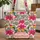 Tropical Birds Fuchsia Flowers Personalized Wreath - Bird Lover Gift Quilted Tote Bag - 1