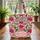 Tropical Birds Fuchsia Flowers Personalized Wreath - Bird Lover Gift Quilted Tote Bag - 3