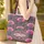 Intricate Ornate Indian Floral Medallion Pink Blooms Blue Leaves Botanical - Everyday Tote Quilted Tote Bag - 4