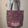 Fuchsia Magenta Botanical Floral Bouquet Personalized Name Everyday Carry Gift Quilted Tote Bag - 6