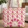 Bell Flowers Botanical Leaf Garland - Fuchsia Floral Everyday Tote Gift Quilted Tote Bag - 1