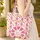 Bell Flowers Botanical Leaf Garland - Fuchsia Floral Everyday Tote Gift Quilted Tote Bag - 4