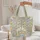 Cockatoo Birds Pomegranate Floral Wreath Personalized Home Decor Gift Quilted Tote Bag - 5
