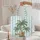 Ornate Palm Trees Striped Personalized Scroll - Tropical Travel Essentials Gift Quilted Tote Bag - 5