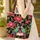 Chinoiserie Ornate Tropical Peony Parrots Personalized Name Flag - Bird Lover Gift Quilted Tote Bag - 4