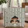 Vertical Black Cream Stripe Ornate Mushrooms Your Name - Nature Lover Gift Quilted Tote Bag - 1
