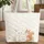 White Bunny Squirrel Wildflowers Floral Wreath Name Text New Baby Gift Quilted Tote Bag - 1
