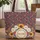 Daisies Sunflowers Children's Book Folk Art Wildflower Name Wreath - Everyday Nature Gift Quilted Tote Bag - 1