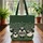 Five Sheep Googly Eyes Wildflower Meadow Personalized Name Wood Sign - Sheep Lover Gift Quilted Tote Bag - 3