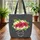 Organic Vine Tropical Hibiscus Plumeria Botanical Wreath - Everyday Tote Gift Quilted Tote Bag - 3