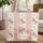 Vintage Rose Floral Wreath Climbing Vine Quatrefoil - Home Decor Gift Quilted Tote Bag - 1