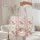 Vintage Rose Floral Wreath Climbing Vine Quatrefoil - Home Decor Gift Quilted Tote Bag - 5
