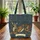 Elegant Stretching Cat Organic Paisley Swirl Flourishes - Cat Lover Home Decor Everyday Tote Quilted Tote Bag - 3