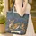 Elegant Stretching Cat Organic Paisley Swirl Flourishes - Cat Lover Home Decor Everyday Tote Quilted Tote Bag - 4