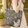 Calico Cat Flowing Linework Organic Swirls - Cat Lover Everyday Gift Quilted Tote Bag - 4