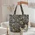 Calico Cat Flowing Linework Organic Swirls - Cat Lover Everyday Gift Quilted Tote Bag - 5