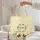 Felt Bumblebees Daisy Flowers Personalized Name - Child Everyday Carry Gift Quilted Tote Bag - 5