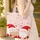 Felt Santa Claus Figures Wooden Sign Christmas Holiday Gift Stars and Berries Quilted Tote Bag - 4