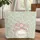 Wildflower Leaf Bouquet Name Wreath - Children's Everyday Carryall Gift Quilted Tote Bag - 1