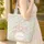 Wildflower Leaf Bouquet Name Wreath - Children's Everyday Carryall Gift Quilted Tote Bag - 4