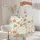 Three Ornate Pumpkins Floral Wreath Personal Name - Autumn Harvest Gift Quilted Tote Bag - 5