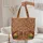 Felt Turkeys Autumn Leaves Berries Wooden Sign Thanksgiving Fall Harvest Gift Quilted Tote Bag - 5
