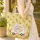 Felted Bees Flowers Leaf Sprigs Personalized Name - Children's Gift Everyday Tote Quilted Tote Bag - 4