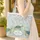 Sea Turtles Swirling Waves Bubbles Heart Leaf Medallion Your Name - Ocean Life Gift Quilted Tote Bag - 4