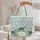 Sea Turtles Swirling Waves Bubbles Heart Leaf Medallion Your Name - Ocean Life Gift Quilted Tote Bag - 5