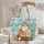 Ginger Cat with Open Journal Antique Books Wild Daisies Lavender Scene - Everyday Tote Quilted Tote Bag - 5