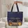 Sleeping Black Cat Vintage Books Garden Flowers - Cat Lover Gift Quilted Tote Bag - 5