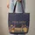 Sleeping Black Cat Vintage Books Garden Flowers - Cat Lover Gift Quilted Tote Bag - 6