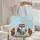 Three Farm Chickens Wooden Sign Wildflowers - Farmhouse Decor Gift for Animal Lover Quilted Tote Bag - 5
