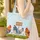 Three Farm Chickens Wooden Sign Wildflowers - Farmhouse Decor Gift for Animal Lover Quilted Tote Bag - 4