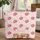 Strawberry Polka Dot Blossom Wreath Everyday Carry Gift Quilted Tote Bag - 1