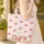 Strawberry Polka Dot Blossom Wreath Everyday Carry Gift Quilted Tote Bag - 4
