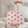 Strawberry Polka Dot Blossom Wreath Everyday Carry Gift Quilted Tote Bag - 5