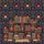 Folk Art Floral Bookshelves Books Vases Personalized Name - Everyday Reading Gift Quilted Tote Bag - 7