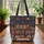 Folk Art Floral Bookshelves Books Vases Personalized Name - Everyday Reading Gift Quilted Tote Bag - 3